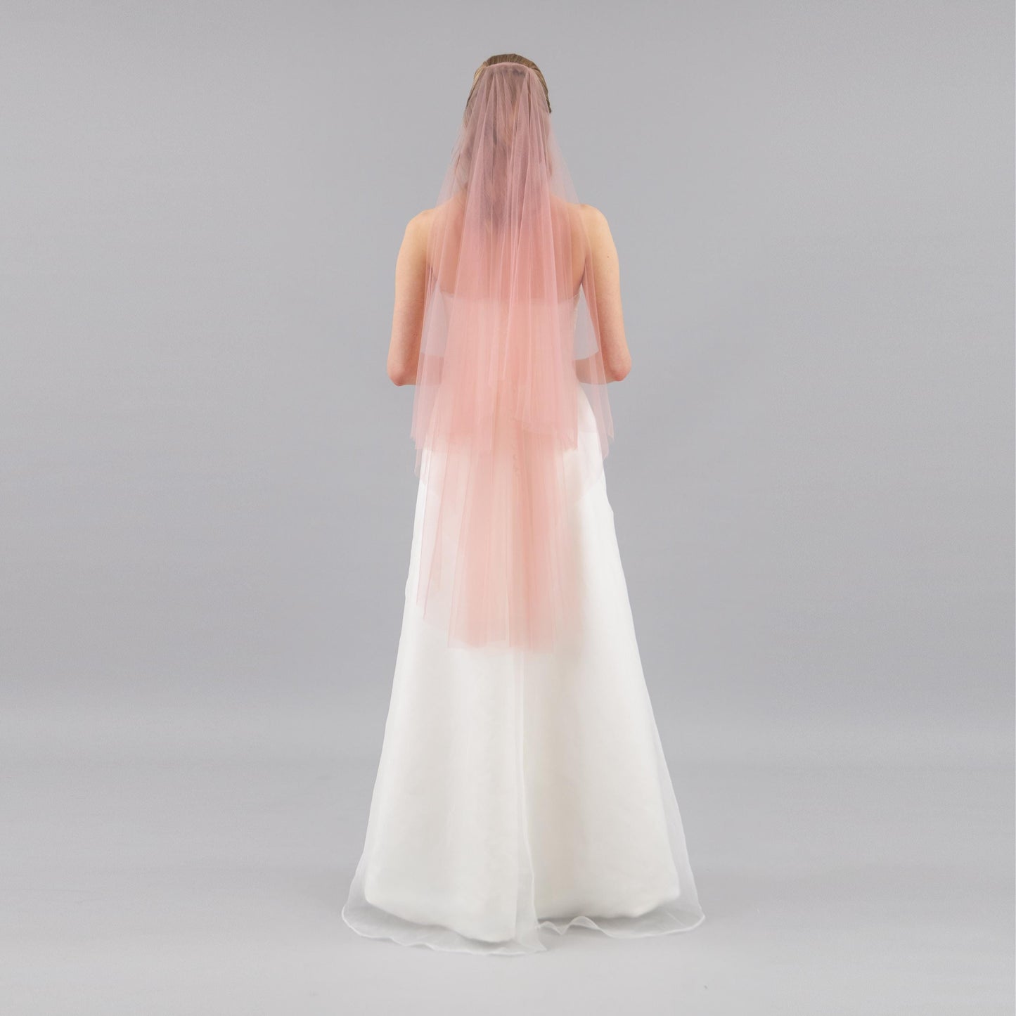 Blush Pink Blusher Veil