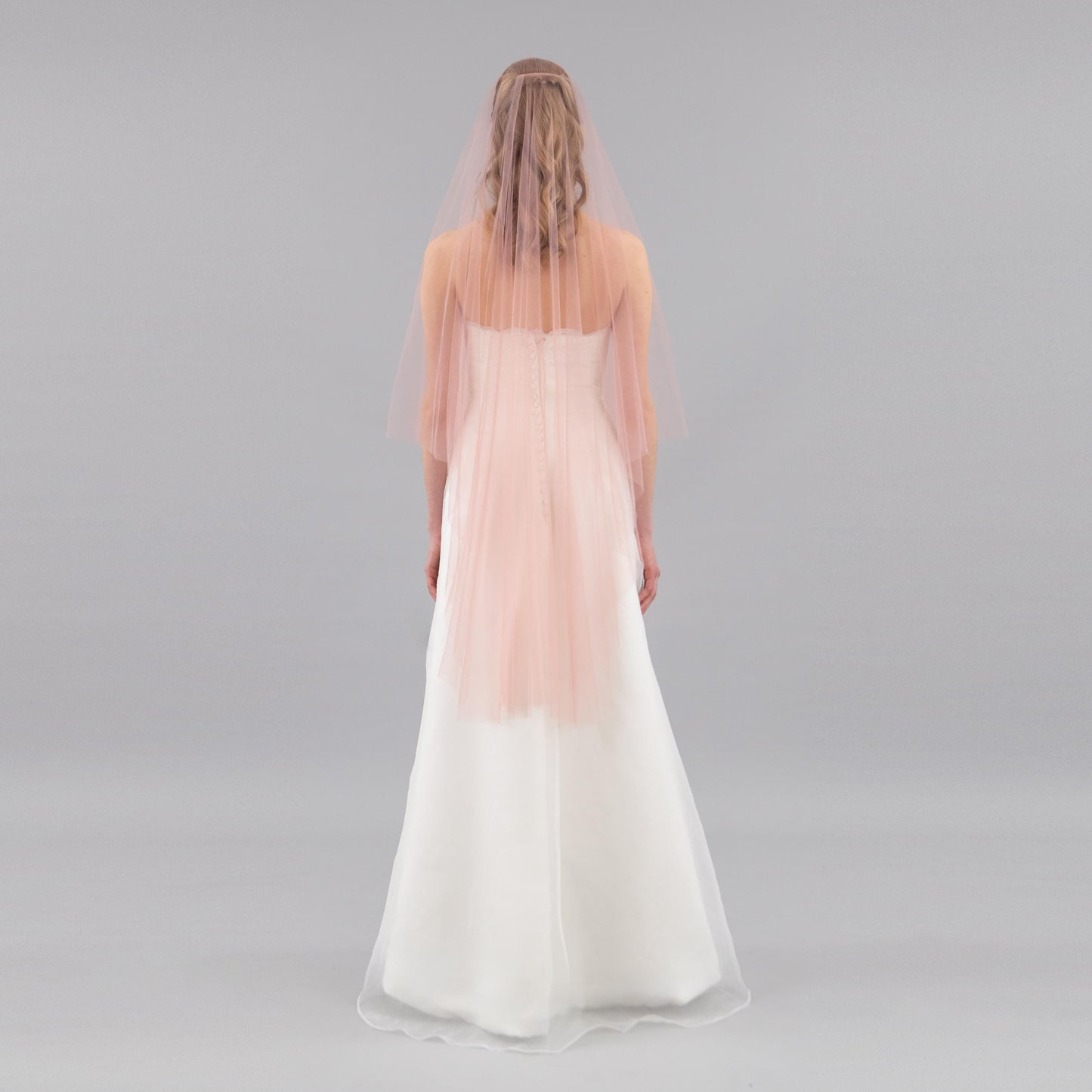 Blush Pink Blusher Veil