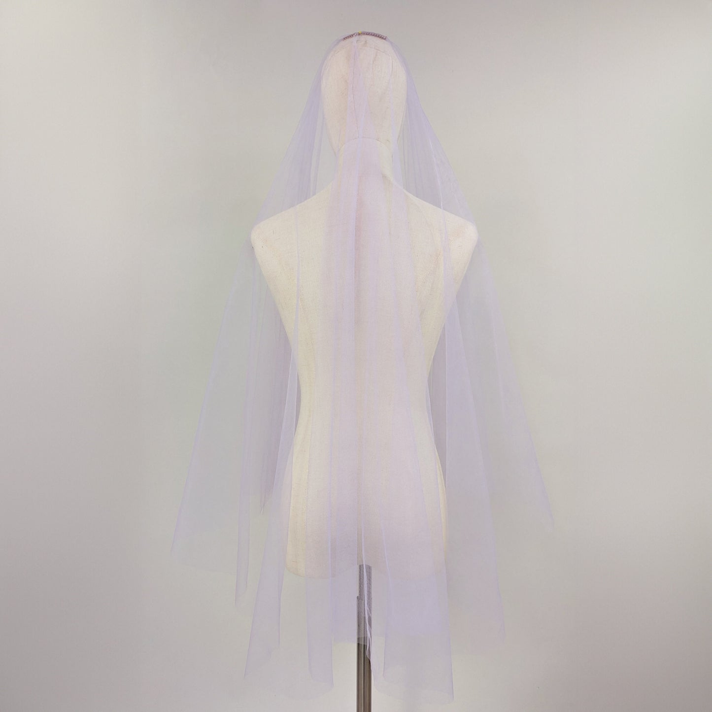 Lavender Purple Blusher Veil