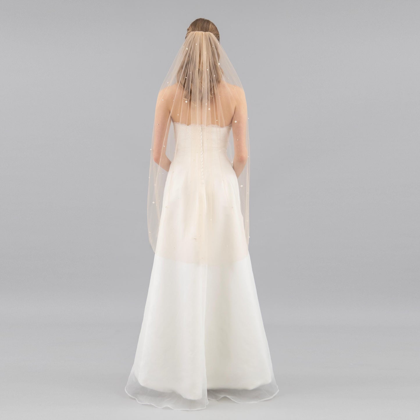 Dark Champagne Irregular Pearl Veil
