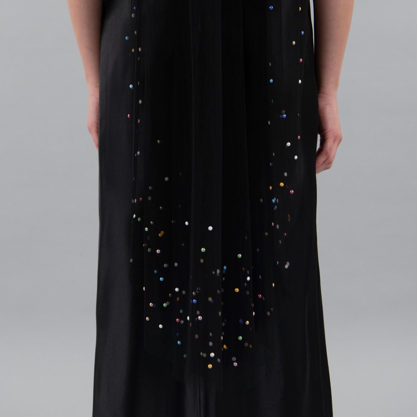 Black Colorful Pearl Edge Veil