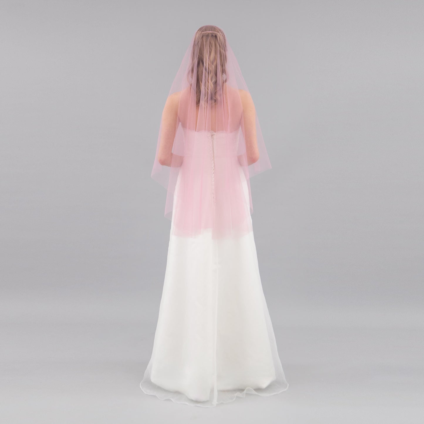 Rose Pink Blusher Veil